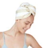 Dock & Bay Dock & Bay Hair Wrap - Quick Dry Hair Towel - Bora Bora Beige - Outlet -Dock & Bay Shop 01 HAIRW CAB LTBGE LIFE 006 X3