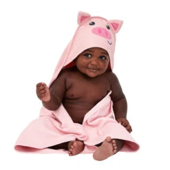 Dock & Bay Outlet Dock & Bay Baby Hooded Towels - Parker Pig - Outlet