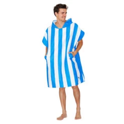 Dock & Bay Adult Poncho - Quick Dry Hooded Towel - Bondi Blue