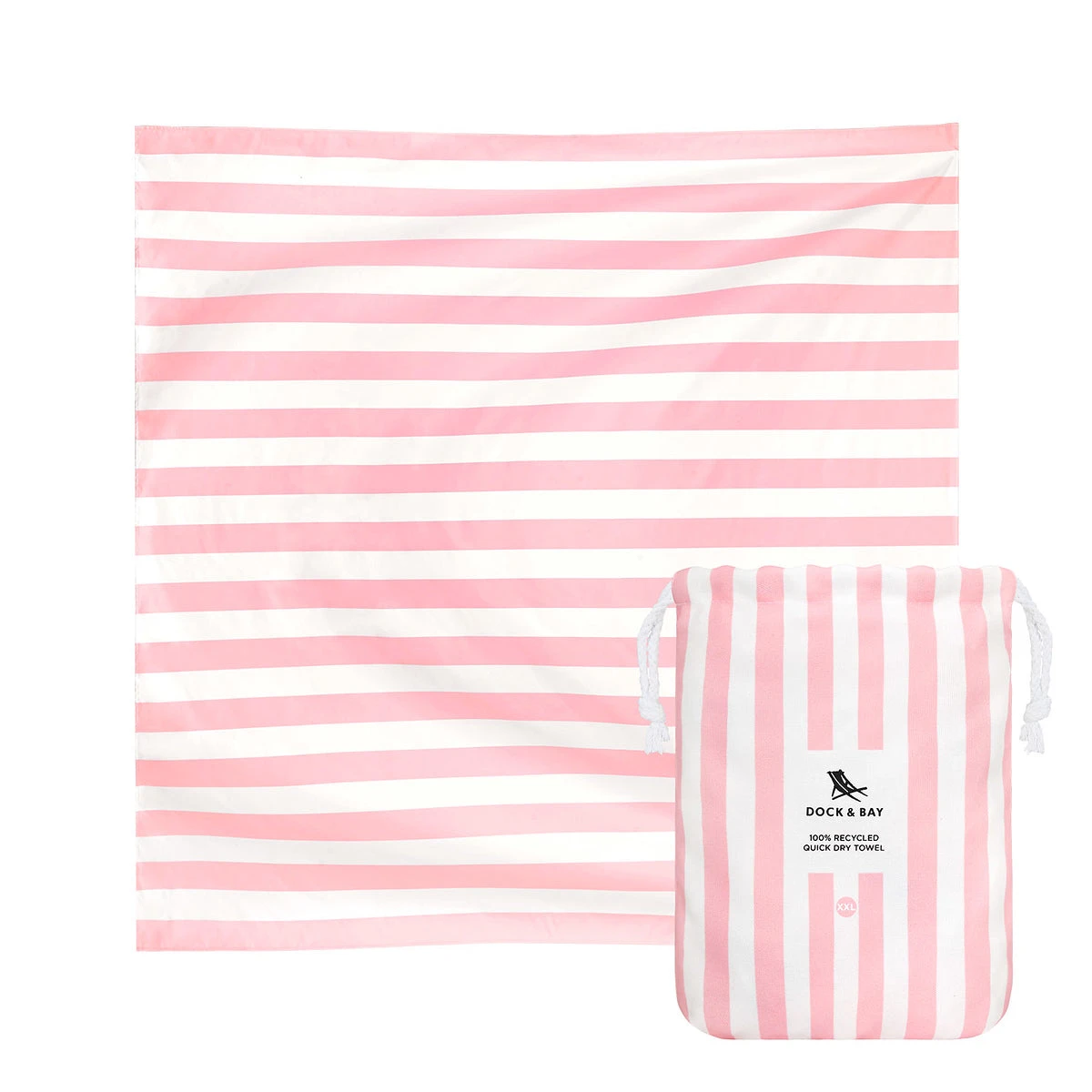 Dock & Bay Dock & Bay Quick Dry Towel For Two - Extra Extra Large - Malibu Pink 3 Dock & Bay Dock & Bay Quick Dry Towel For Two - Extra Extra Large - Malibu Pink