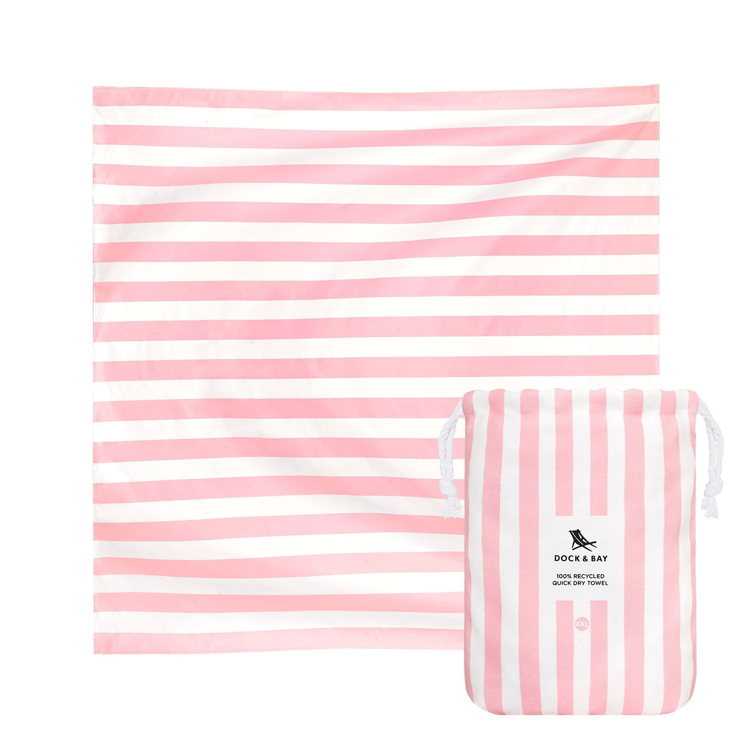 Dock & Bay Dock & Bay Quick Dry Towel For Two - Extra Extra Large - Malibu Pink 11 Dock & Bay Dock & Bay Quick Dry Towel For Two - Extra Extra Large - Malibu Pink - Image 9