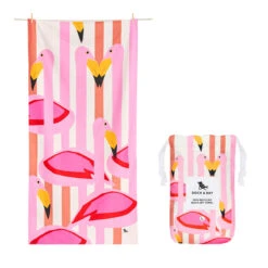Dock & Bay Dock & Bay Kids Beach Towels - Flamboyant Flamingos