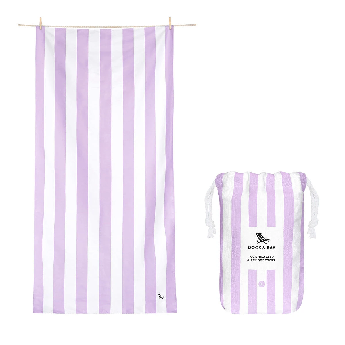 Dock & Bay Dock & Bay Quick Dry Towels - Lombok Lilac 4 Dock & Bay Dock & Bay Quick Dry Towels - Lombok Lilac - Image 2