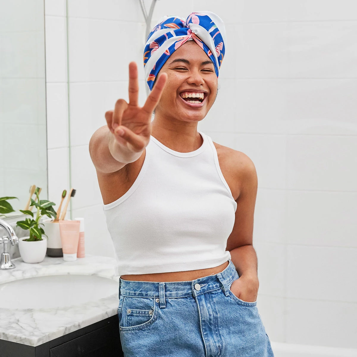 Dock & Bay Dock & Bay Hair Wraps - Tropical Bloom 5 Dock & Bay Dock & Bay Hair Wraps - Tropical Bloom - Image 3