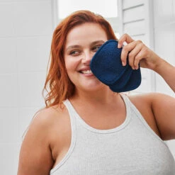 Dock & Bay Reusable Makeup Removers - Nautical Navy -Dock & Bay Shop 03 HOME23 MAKUP CLA NAVY D2 004 SQ X3