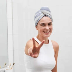 Dock & Bay Dock & Bay Hair Wraps - Storm Cloud -Dock & Bay Shop 03 HOMEAUS23 HAIRW CBH NAVY MADDIE 049 SQ X3