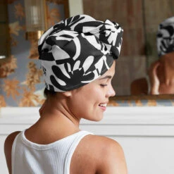 Dock & Bay Dock & Bay Hair Wraps - Midnight Monochrome -Dock & Bay Shop 03 HOMEUK23 HAIRW SUE MIDMONO 026 SQ X3