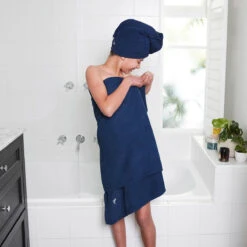 Dock & Bay Kids Dock & Bay Kids Hair Wraps - Nautical Navy -Dock & Bay Shop 03 KIDSHOME22 HAIRW CLA KIDS NAVY 017 SQ X3