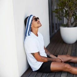 Dock & Bay Dock & Bay Cooling Gym Towel - Whitsunday Blue 19 Dock & Bay Dock & Bay Cooling Gym Towel - Whitsunday Blue -Dock & Bay Shop 03 WINDANG20 COOL CAB NAVY S11 339 SQ X3