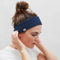 Dock & Bay Dock & Bay Makeup Headband - Nautical Navy -Dock & Bay Shop 05 HOMEAUS23 HEADW CLA NAVY MADDIE 043 SQ X3