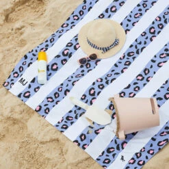 Dock & Bay Dock & Bay Kids Beach Towels - Set F (4) -Dock & Bay Shop 05 INSITU22 TOWLB KID LEOP 004 EMBROIDERY SQ X3