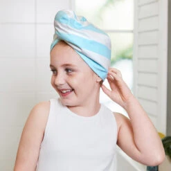 Dock & Bay Kids Dock & Bay Kids Hair Wraps - Tulum Blue 16 Dock & Bay Kids Dock & Bay Kids Hair Wraps - Tulum Blue -Dock & Bay Shop 05 KIDSHOME22 HAIRW CAB KIDS LTBLU S3 016 SQ X3