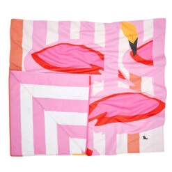 Dock & Bay Dock & Bay Kids Beach Towels - Flamboyant Flamingos -Dock & Bay Shop 05 TOWLB KID FLAM flatfold X3