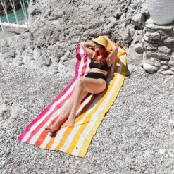 Dock & Bay Dock & Bay Quick Dry Towels - Peach Sunrise -Dock & Bay Shop 06 AMALFI23 TOWLB SUM PCHSUN 045 SQ X3