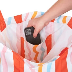 Dock & Bay Outlet Dock & Bay Foldaway Tote Bags - Squiggle Face - Outlet 18 Dock & Bay Outlet Dock & Bay Foldaway Tote Bags - Squiggle Face - Outlet -Dock & Bay Shop 06 BAGF KID SQUIG detail pocket X3