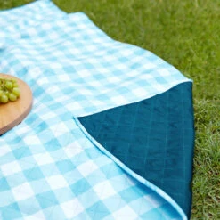 Dock & Bay Dock & Bay Picnic Blanket - Blueberry Pie -Dock & Bay Shop 06 GREENPOINT22 PICNIC GIN BLUE 011 SQ X3