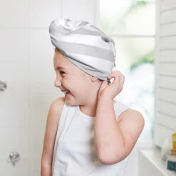 Dock & Bay Kids Dock & Bay Kids Hair Wraps - Goa Grey -Dock & Bay Shop 06 KIDSHOME22 HAIRW CAB KIDS LTGRY S3 014 SQ X3