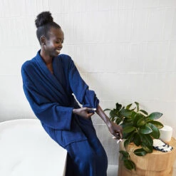 Dock & Bay Dock & Bay Bath Robe - Nautical Navy 23 Dock & Bay Dock & Bay Bath Robe - Nautical Navy -Dock & Bay Shop 06 MUSEHOME22 ROBE CLA NAVY 14 SQ X3