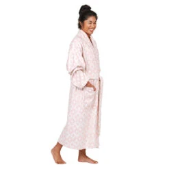 Dock & Bay Dock & Bay Bath Robe - Diamond Pink -Dock & Bay Shop 06 ROBE GEO PINK LIFE OS 156cmTall 002 X3
