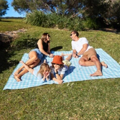 Dock & Bay Dock & Bay Picnic Blanket - Blueberry Pie -Dock & Bay Shop 08 FAMILYBALMORAL22 PICNIC GIN BLUE 015 SQ X3