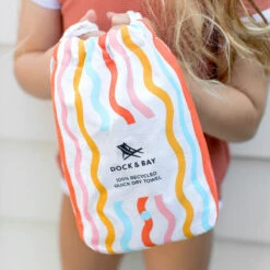 Dock & Bay Dock & Bay Kids Beach Towels - Squiggle Face -Dock & Bay Shop 08 KIDSPATONGA21 TOWLB KID SQUIG 004 SQ X3