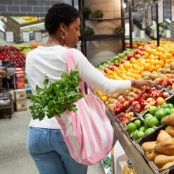 Dock & Bay Dock & Bay Foldaway Tote Bags - Malibu Pink -Dock & Bay Shop 08 MARRICKVILLE22 GROCERY H BAGF CAB LTPNK 016 SQ X3
