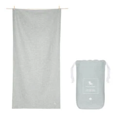 Dock & Bay Dock & Bay Quick Dry Towels - Essential - Set (4) -Dock & Bay Shop 08 TOWLF ESS GREY combo linepouch lg X3