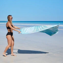 Dock & Bay Dock & Bay Quick Dry Towels - Swirled Seas -Dock & Bay Shop 09 BROOME22 TOWLB TYD BLUE 015 SQ2 X3