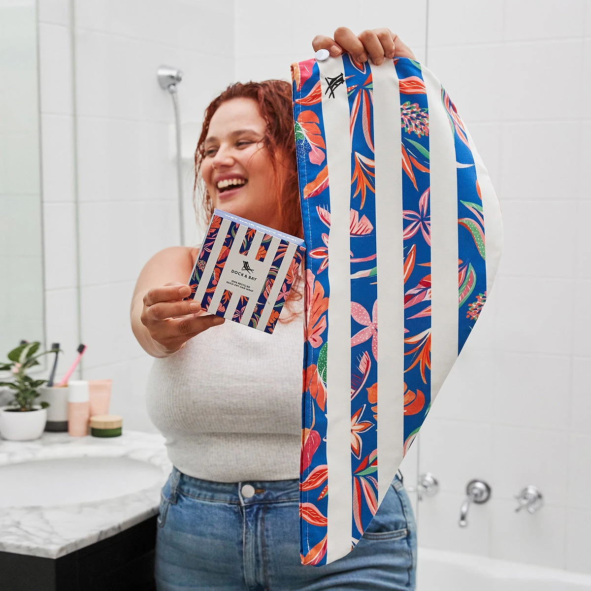 Dock & Bay Dock & Bay Hair Wraps - Tropical Bloom 11 Dock & Bay Dock & Bay Hair Wraps - Tropical Bloom - Image 9