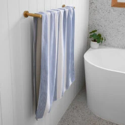 Dock & Bay Dock & Bay Bath Towels - Storm Cloud -Dock & Bay Shop 09 HOME23 INSITU TOWLH CBH NAVY 012 SQ X3