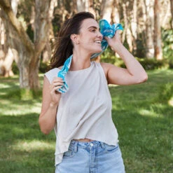 Dock & Bay Dock & Bay Cooling Gym Towel - Take A Dip -Dock & Bay Shop 09 PARKFITNESS22 COOL MAR BLUE 020 SQ X3