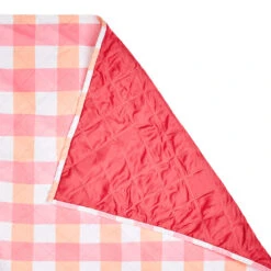 Dock & Bay Dock & Bay Picnic Blanket - Strawberries & Cream -Dock & Bay Shop 09 PICNIC GIN PINK flatfold X3