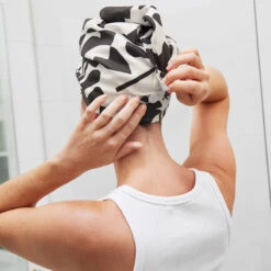 Dock & Bay Dock & Bay Hair Wraps - Midnight Monochrome -Dock & Bay Shop 10 HOMEAUS23 HAIRW SUE MIDMONO MADDIE 031 SQ X3