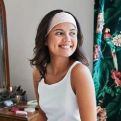 Dock & Bay Dock & Bay Makeup Headband - Diamond Pink -Dock & Bay Shop 10 HOMEUK23 HEADW GEO PINK 003 SQ X3