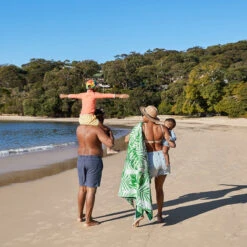 Dock & Bay Dock & Bay Picnic Blanket - Palm Dreams -Dock & Bay Shop 11 FAMILYBALMORAL22 PICNIC BOT PALM 030 SQ X3