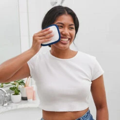 Dock & Bay Reusable Makeup Removers - Whitsunday Blue -Dock & Bay Shop 11 HOME23 MAKUP STD NAVY 013 SQ X3