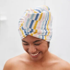 Dock & Bay Dock & Bay Hair Wraps - Boardwalk Parade -Dock & Bay Shop 11 HOMEAUS23 HAIRW TOWLH GEO PARAD J 080 SQ X3