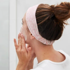 Dock & Bay Dock & Bay Makeup Headband - Diamond Pink -Dock & Bay Shop 11 HOMEAUS23 HEADW GEO PINK MADDIE 005 SQ X3