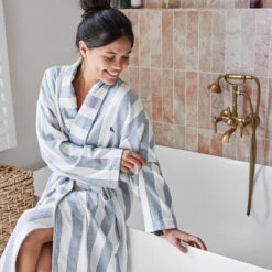 Dock & Bay Dock & Bay Bath Robe - Storm Cloud -Dock & Bay Shop 11 HOMEUK23 ROBE CBH NAVY 022 SQ X3