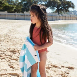 Dock & Bay Dock & Bay Kids Beach Towels - Tulum Blue -Dock & Bay Shop 11 KIDSBALMORAL21 TOWLB CAB MD LTBLU 029 SQ X3