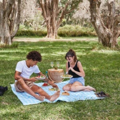 Dock & Bay Dock & Bay Picnic Blanket - Blueberry Pie -Dock & Bay Shop 11 PICNICPARK22 PICNIC GIN BLUE DATE 028 SQ X3