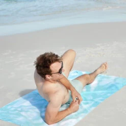 Dock & Bay Dock & Bay Quick Dry Towels - Swirled Seas -Dock & Bay Shop 12 BAYOFFIRES22 TOWLB TYD BLUE 029 SQ X3