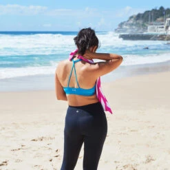 Dock & Bay Outlet Dock & Bay Quick Cool Gym Towel - Phi Phi Pink - Outlet -Dock & Bay Shop 12 BONDISUMMER18 COOLING STRIPE PINK S4 013 SQ X3