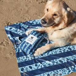 Dock & Bay Dock & Bay Dog Towels - Bark Blue -Dock & Bay Shop 12 DOG23 DUDLEY DOGTWL BARKBLU 036 SQ X3