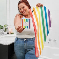 Dock & Bay Dock & Bay Hair Wrap - Quick Dry Hair Towel - City Sunset (4) -Dock & Bay Shop 12 HOME23 HAIRW SUM RAINB D2 017 SQ X3