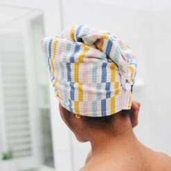 Dock & Bay Dock & Bay Hair Wraps - Boardwalk Parade -Dock & Bay Shop 12 HOMEAUS23 HAIRW TOWLH GEO PARAD J 096 SQ X3