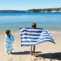Dock & Bay Dock & Bay Kids Beach Towels - Whitsunday Blue -Dock & Bay Shop 12 KIDSBALMORAL21 TOWLB CAB MD 013 SQ X3