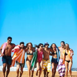 Dock & Bay Dock & Bay Quick Dry Towels - Ipanema Orange -Dock & Bay Shop 13 FUNSUN17 CABANA S2 011 SQ X3