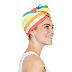 Dock & Bay Dock & Bay Hair Wrap - Quick Dry Hair Towel - City Sunset (4) -Dock & Bay Shop 13 HAIRW SUM RAINB LIFE M 003 X3