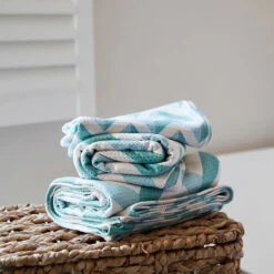 Dock & Bay Dock & Bay Bath Towels - Forest Sage -Dock & Bay Shop 13 HOMEUK23 TOWLH GEO SAGE 3SET 004 SQ X3